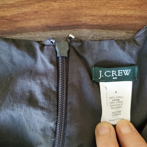 J. Crew Ladies Sleeveless Dress, Size 4, Ruffle, Sequins, Rhinestone, Elastic - Picture 5 of 6